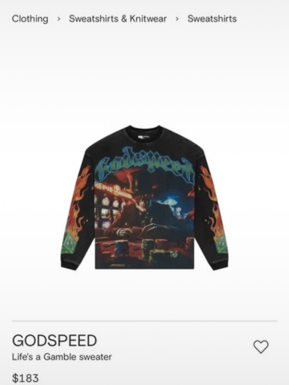 Godspeed Long sleeve life is a gamble